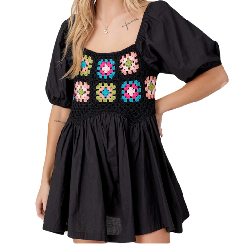 Floral Crochet Dress