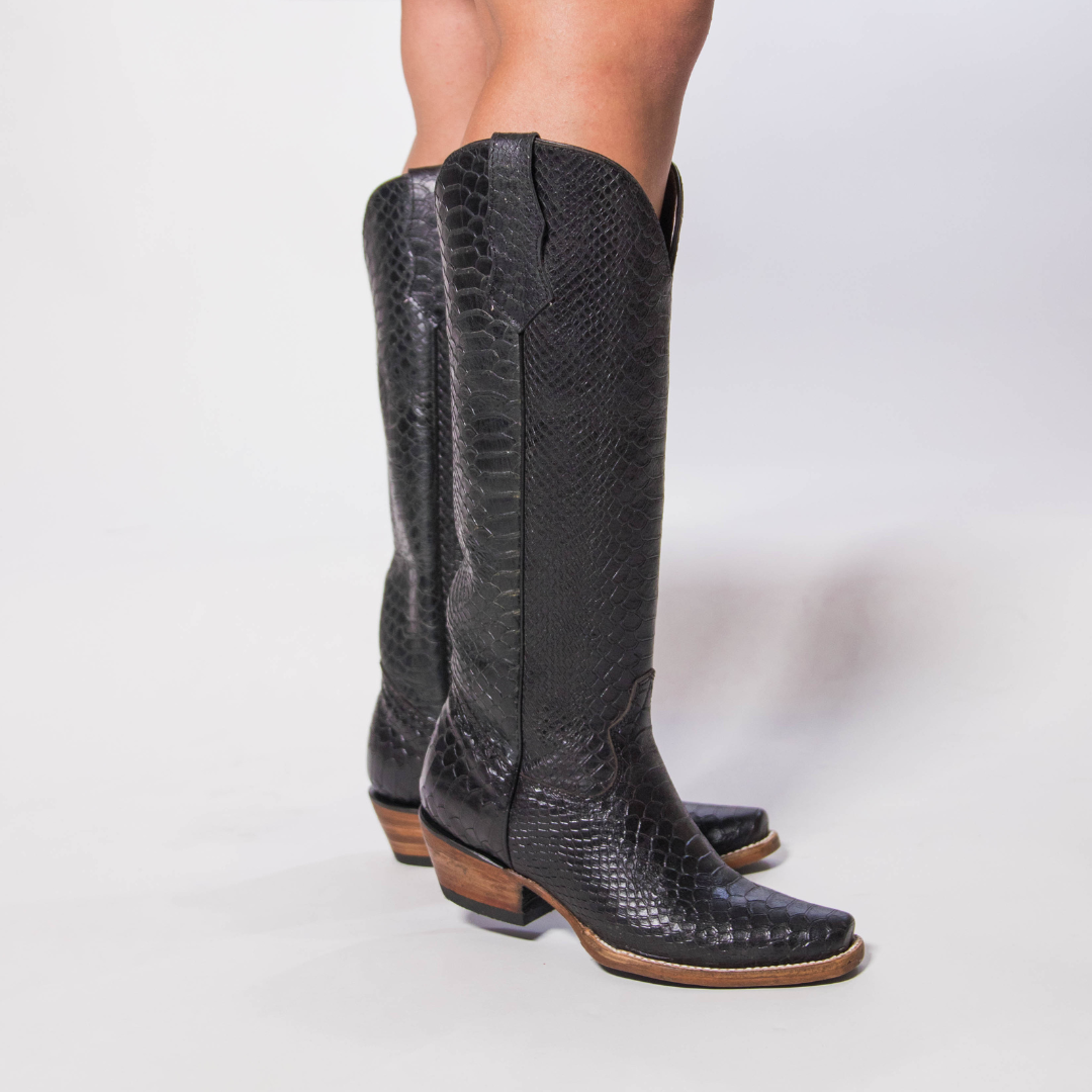 Women's Black Leather Boot